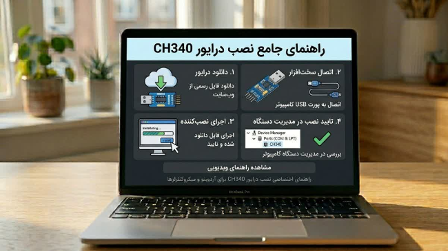 آموزش نصب درایو ch340 برد آردوینو