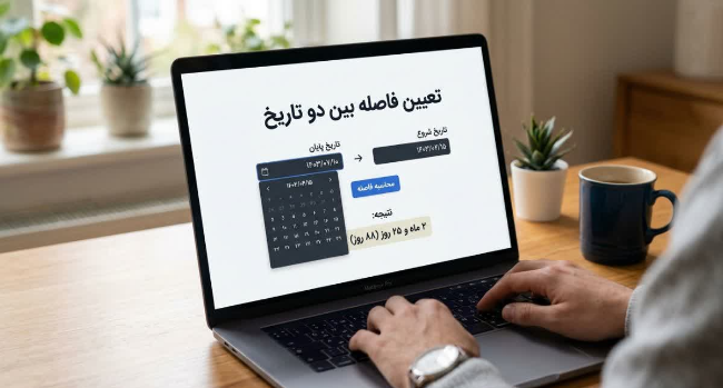 تعیین فاصله بین دو تاریخ