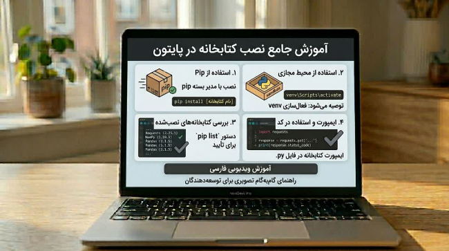 آموزش نصب کتاب خانه در پایتون